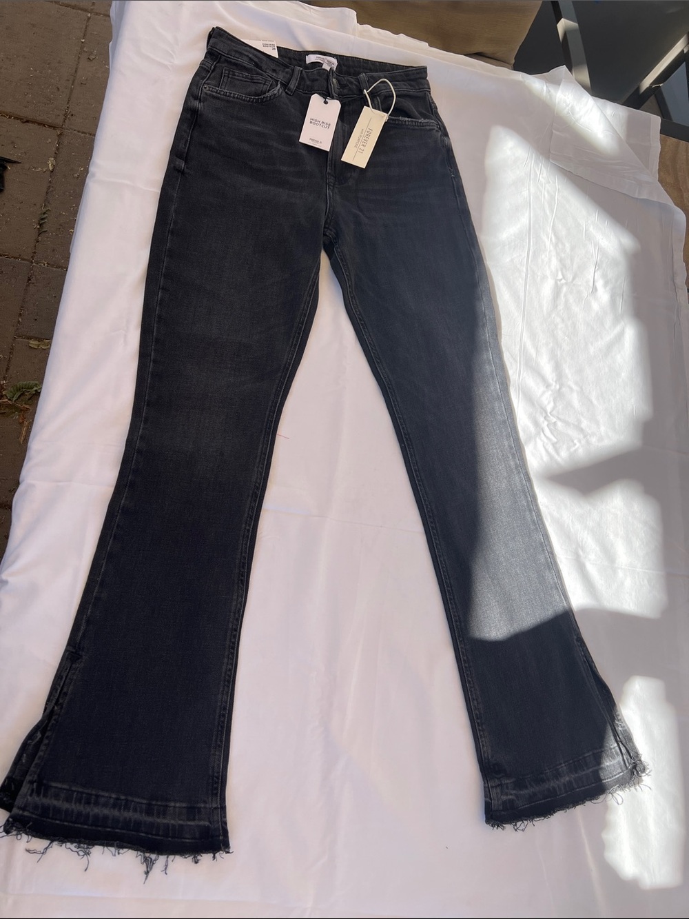 Forever 21 Black Washed Flare Jeans